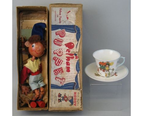 A Pelham Puppet of Noddy, in brown cardboard box with paper label dated 1953, 31.5cm high and a Shelley Mabel Lucie Attwell n