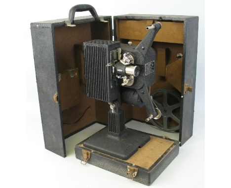 A Kodascope Model EE 16mm silent film projector, bearing Air Ministry reference no. 14C/641 with black crackled finish, 41cm,