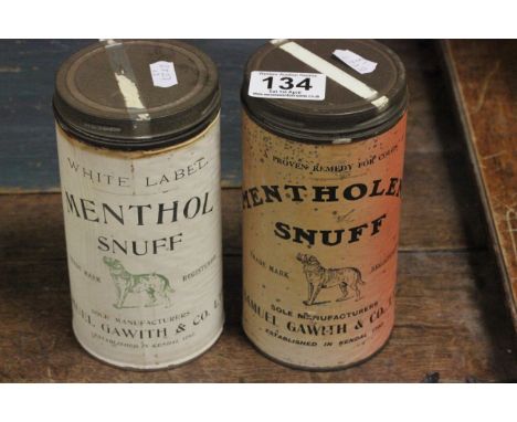 Two Samuel Gawith & Co vintage menthol snuff tins 