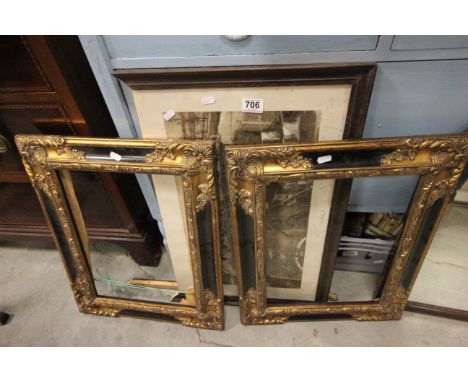 Two Ornate Picture Frames plus a Print