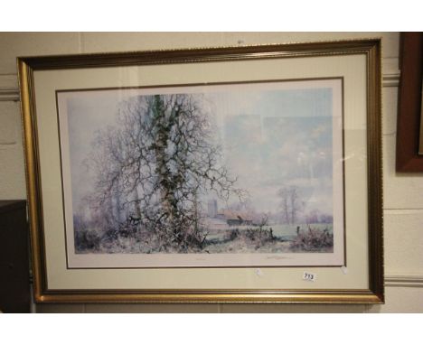 Framed and Glazed Signed David Shepherd Print ' This England ' with gallery blind stamp