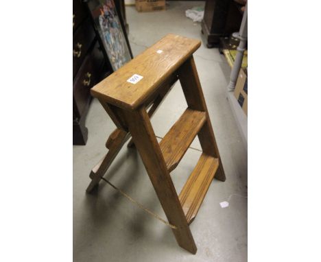 Vintage set of pine dresser steps