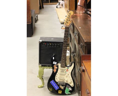 Vintage Legend electric guitar with amp