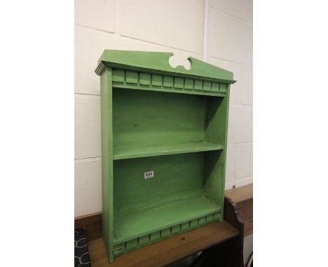 Small Green Painted Shelf Unit
