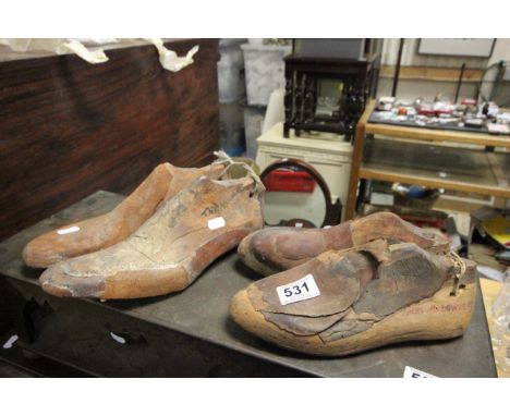 Two Pairs of Vintage Wooden Shoe Lasts