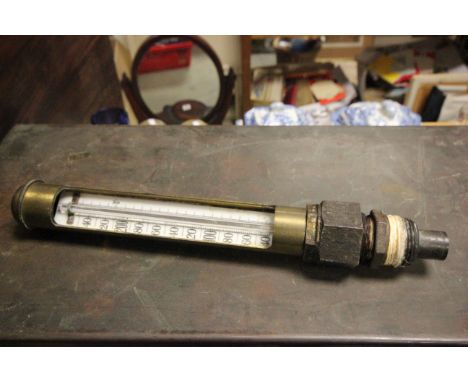 Vintage Brass Thermometer for use on a Boiler