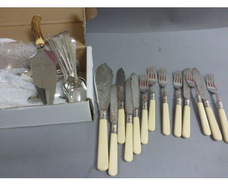 Quantity of  silver plated cutlery and flatware 