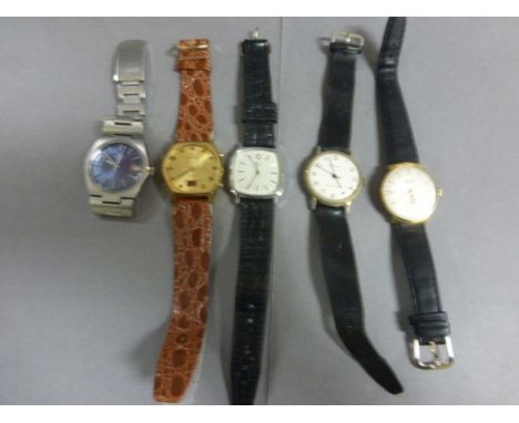 Five gent watches including Rotary, Timer and Zenith 