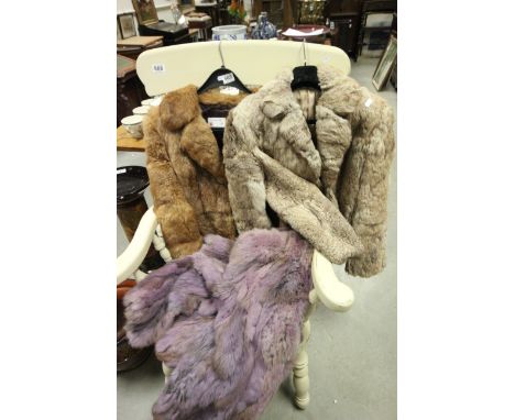 Two Vintage Rabbit Fur Jackets plus another Fur Coat