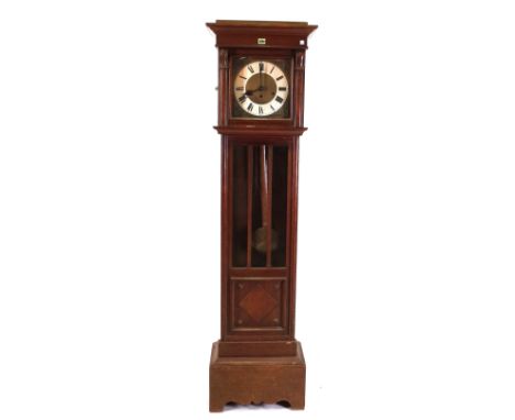 AN EARLY 20TH CENTURY OAK LONGCASE CLOCK48cm wide; 180cm high