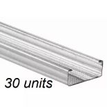 30 UNITS/LENGTHS - SINIAT GTEC DRYLINER CHANNEL RD1 0.5MM X 2400MM