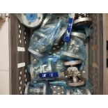 JET BALL VALVE JOBLOT X 10 UNITS SV52N 20MM STAINLESS STEEL LEVER ACTION (ASME150)