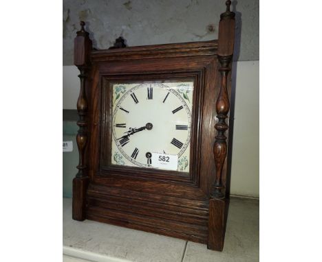 A Victorian Winterhalder Hofmeier 7 day mantel clock with pendulum and key. 