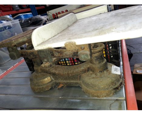 Vintage weighing scales marked W Wilcock &amp; Son 
