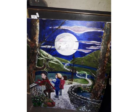 Abstract painting, R wood, and another 
