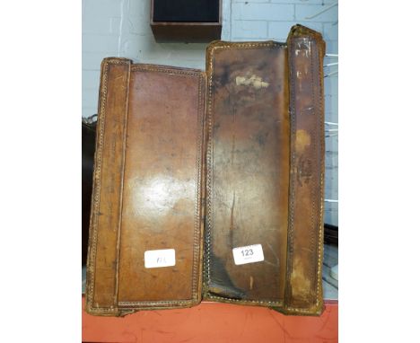 2 vintage leather suitcases 