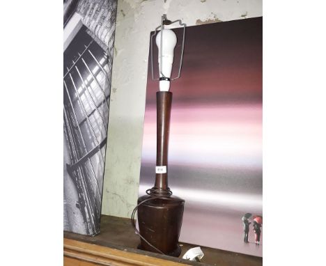 A 1960s retro bottle lamp, height 70cm. 