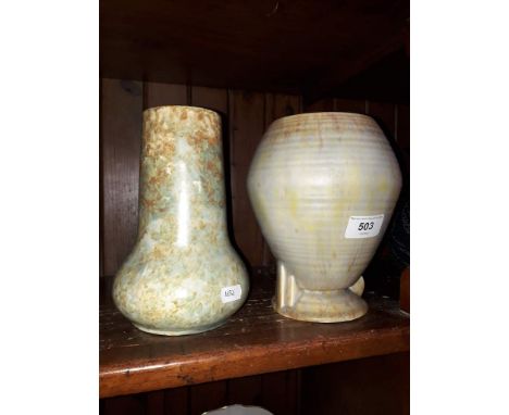 Two Art Deco pottery vases.&nbsp;Condition - good, no damage/restoration, minor wear only.