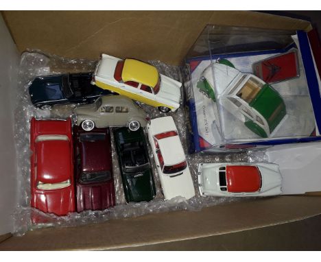 Box of diecast vehicles. 1 x Corgi boxed, 4 x Corgi, 2 x Corgi Vanguards, 1 x Dinky Atlas &amp; 1 x Solido. Good condition 