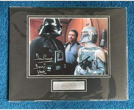 Star Wars Dave Prowse signed 14x11 mounted colour photo inscribed Dave Prowse is Darth Vader. David Charles Prowse MBE (1 Jul