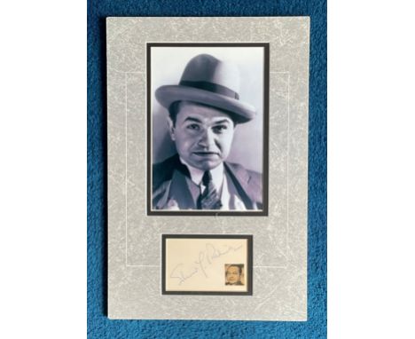 Edward G Robinson 15x10 mounted signature piece this item includes a superb black and white gangster professionally double ma