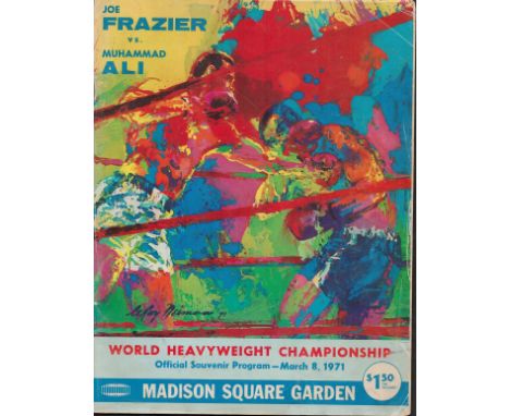 JOE FRAZIER vs MUHAMMAD ALI Official 1971 UNSIGNED World Heavyweight Boxing Championship Programme from Madison Square Garden