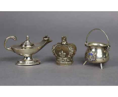 A late Victorian silver-mounted pin cushion in the form of the Coronation crown, commemorating Queen Victoria’s Diamond Jubil
