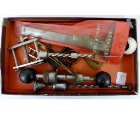 Tray of watch makers tools