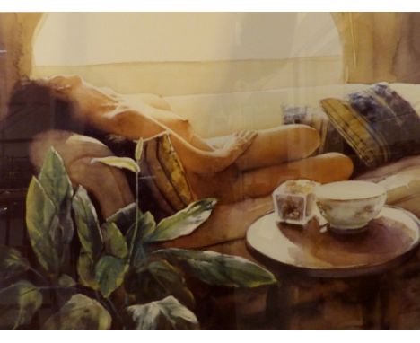 Female nude Limited Edition print signed Mellish to margin, framed and glazed. 181/350. 40 x 30 cm. 