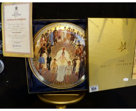 Boxed limited edition Royal Worcester Millenium plate with certificate