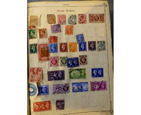 Vintage Imperial stamp album with mixed world stamps