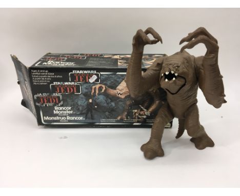 Three boxed vintage Star Wars items comprising Jabba The Hutt, X-Wing and a Rancor Monster (3).