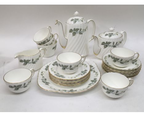 A Minton tea and coffee service in Greenwich pattern S-705.