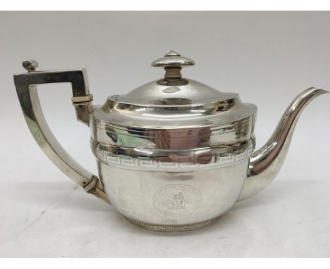 A Georgian silver teapot, London 1804.