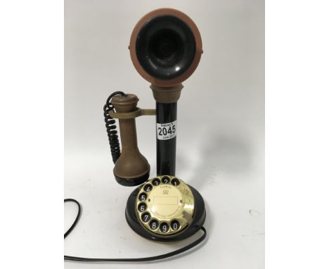 A stick telephone.