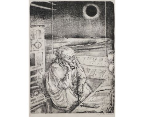 A. Paul Weber1893 Arnstadt - 1980 Schretstaken - Melancholie - Lithografie/Papier. 45,8 x 34,4 cm, 47,5 x 36,5 cm (Passeparto