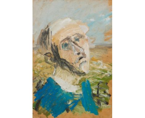 Heiner Malkowsky1920 Rosenberg - 1988 Hannover - "Portrait - Theater" - Gouache/Papier. 59 x 39,5 cm (Passepartoutausschnitt)