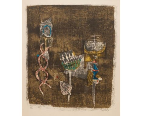 Johnny Friedlaender1912 Polen - 1992 Polen - Ohne Titel - Farblithografie/Papier. 39/96. 49 x 41 cm, 71 x 56 cm. Sign. r. u.: