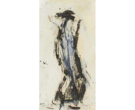 Valentin Oman1935 St. Stefan bei Villach - Ohne Titel (Figur) - Mischtechnik/Bütten. 25,3 x 13 cm. Sign. r. u.: Oman. Ortsbez