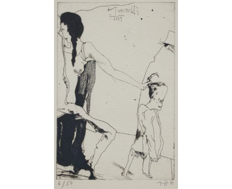 Horst Janssen1929 Hamburg - 1995 Hamburg - "Eine kleine Gelegenheit (für Toninelli)" - Radierung/Papier. 6/50. 22,2 x 14,5 cm
