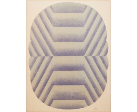 Kumi Sugai1919 Kobe - 1996 Kobe - "L' horizon", 1964 - Farblithografie/Bütten. 46/50. 63,3 x 47,3 cm, 76 x 56,7 cm (Passepart