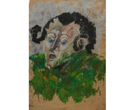 Heiner Malkowsky1920 Rosenberg - 1988 Hannover - "Portrait - Theater" - Gouache/Karton. 61 x 43 cm. Sign. und dat. r. u.: Mal