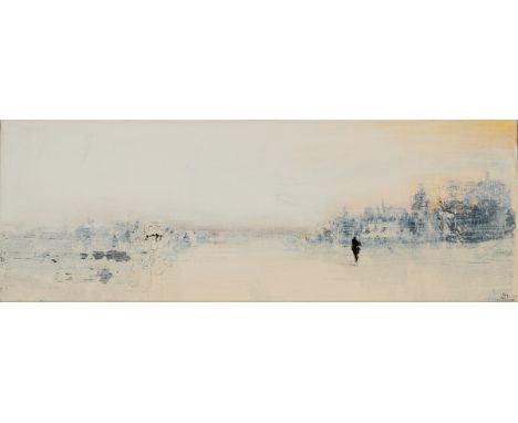 Künstler des 20./21. Jahrhunderts- Komposition - Acryl/Lwd. 32 x 90 cm. Undeutl. monogr. oder sign. r. u.: Mo(...). Rahmen (S