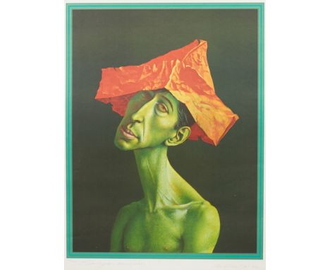 Rudolf Hausner1914 Wien - 1995 Mödling - "Trauriger Europäer" - Farblithografie/Papier. 905/1500. 52,8 x 41 cm, 68,5 x 52,5 c