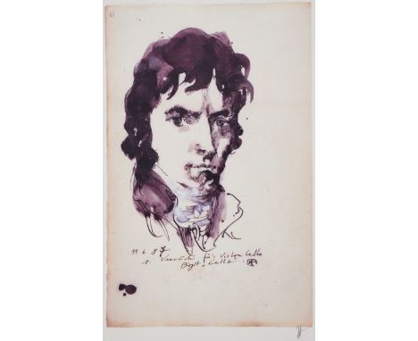 Janssen, Horst1929 Hamburg - Hamburg 1995 - "Ludwig van Beethoven" - Farboffset/Papier. 37,8 x 24,2 cm, 63 x 46,5 cm (Blattma