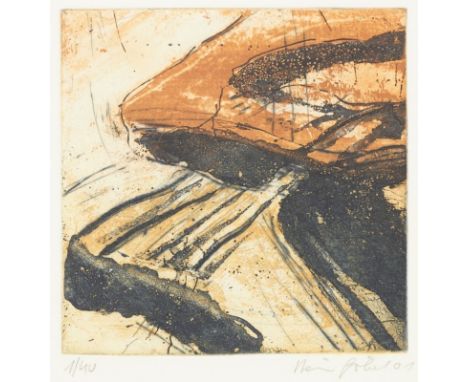 Heinz Göbel1947 Salzburg - 2013 Frankenburg am Hausruck - aus "Das kleine Format" - Farbradierung/Bütten. 1/40. 19,9 x 20,1 c