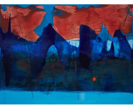 Katharina Lichtenscheidt1963 Wuppertal - lebt und arbeitet in Neuss - "Ohne Titel" - Michtechnik/Karton. 29,3 x 39,5 cm. Sign