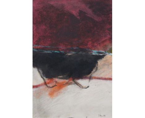 Thomas Ritter1955 Höxter - lebt und arbeitet in Lauenau - "Ohne Titel" - Mischtechnik/Papier. 57,1 x 39,9 cm. Sign. und dat. 