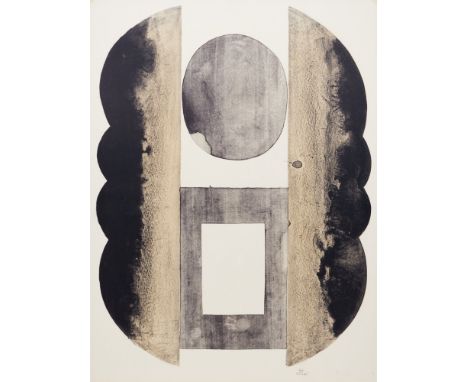 Kumi Sugai1919 Kobe - 1996 Kobe - "L' inclinaisor 20%" - Farblithographie/Bütten. 43/50. 67,8 x 51,1 cm, 75,9 x 56,6 cm (Blat