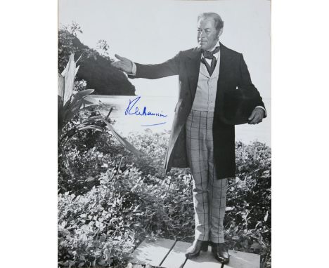 Rex Harrison signed 14x11 inch overall Dr Dolittle vintage black and white photo. Good condition. All autographs are genuine 